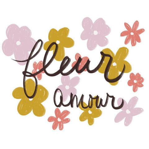 Fleur Amour Black Modern Wood Framed Art Print by Navas, Emily