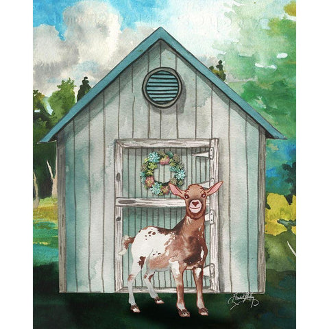 Goat Shed I White Modern Wood Framed Art Print by Medley, Elizabeth