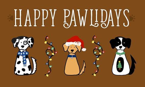 Christmas Dog Wishes Black Ornate Wood Framed Art Print with Double Matting by Torres, Melanie