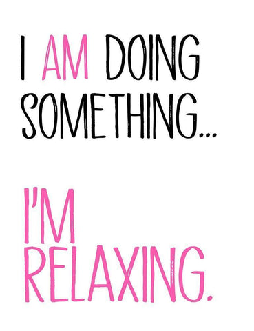Im Relaxing Black Ornate Wood Framed Art Print with Double Matting by SD Graphics Studio