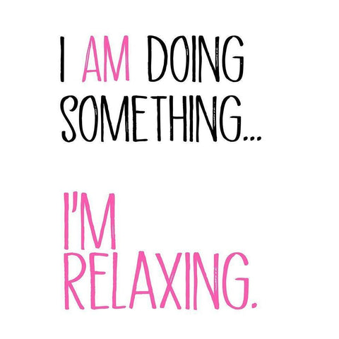 Im Relaxing Black Modern Wood Framed Art Print with Double Matting by SD Graphics Studio