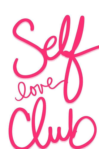 Self Love Club White Modern Wood Framed Art Print with Double Matting by SD Graphics Studio