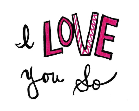 I Love You So Black Ornate Wood Framed Art Print with Double Matting by SD Graphics Studio