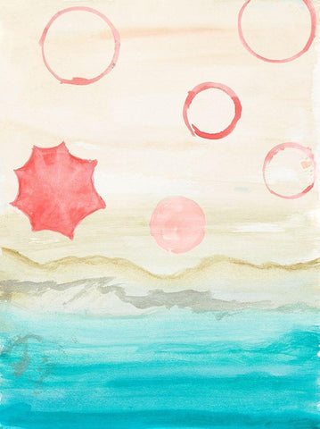 Watercolor Beach Stains I Black Ornate Wood Framed Art Print with Double Matting by Ritter, Gina