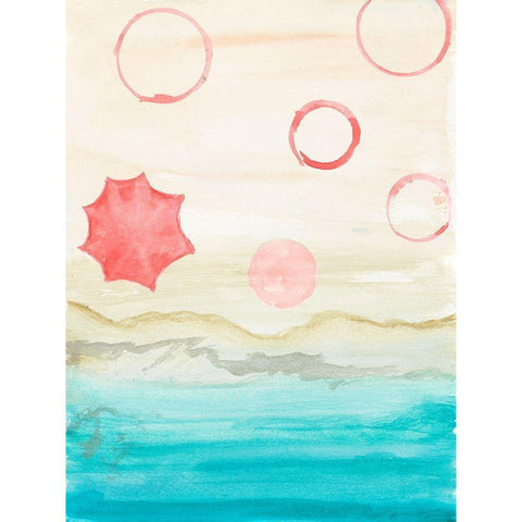 Watercolor Beach Stains I Black Modern Wood Framed Art Print with Double Matting by Ritter, Gina