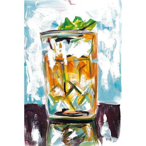 Drink on the Rocks White Modern Wood Framed Art Print by Beauchamp, Andy