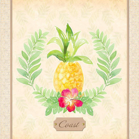 Coast Pineapple White Modern Wood Framed Art Print by Loreth, Lanie