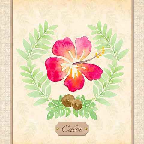 Calm Hibiscus White Modern Wood Framed Art Print with Double Matting by Loreth, Lanie