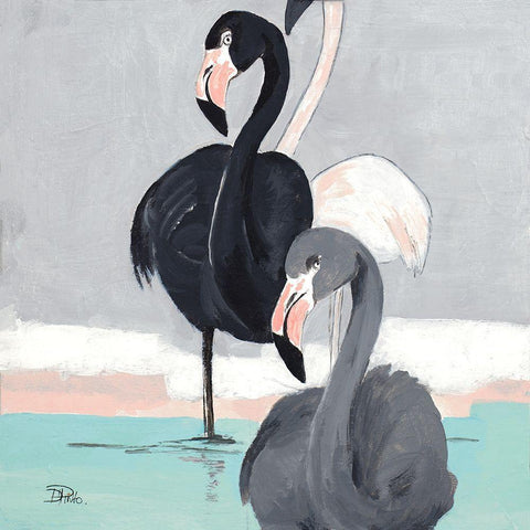 Flamazing II Black Modern Wood Framed Art Print by Pinto, Patricia