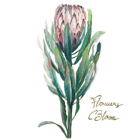 Protea II Gold Ornate Wood Framed Art Print with Double Matting by Pinto, Patricia