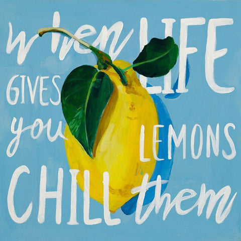 When Life Gives You Lemons Black Modern Wood Framed Art Print by Goodrich, Chelsea