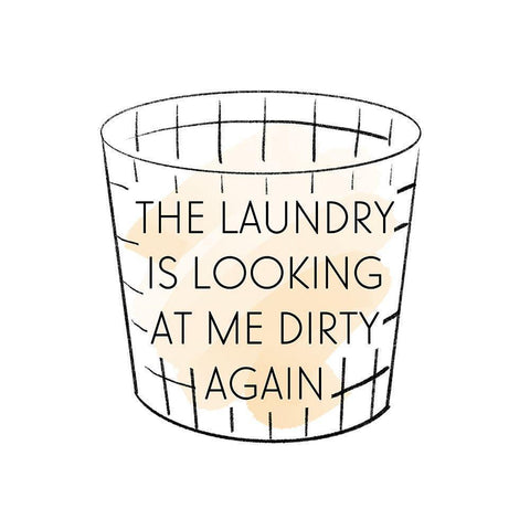 Laundry Day White Modern Wood Framed Art Print by Quach, Anna