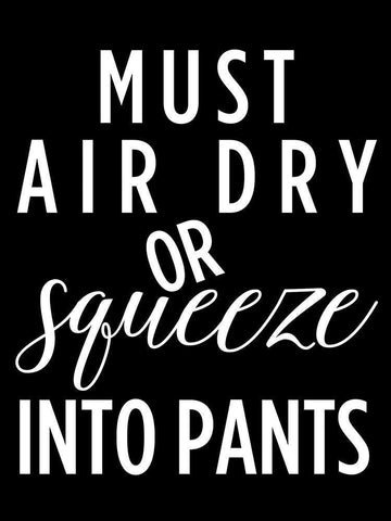 Must Air Dry Black Ornate Wood Framed Art Print with Double Matting by Quach, Anna