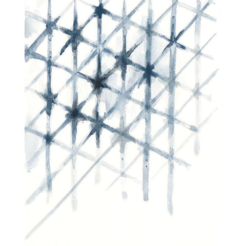 Shibori White Modern Wood Framed Art Print by Pinto, Patricia