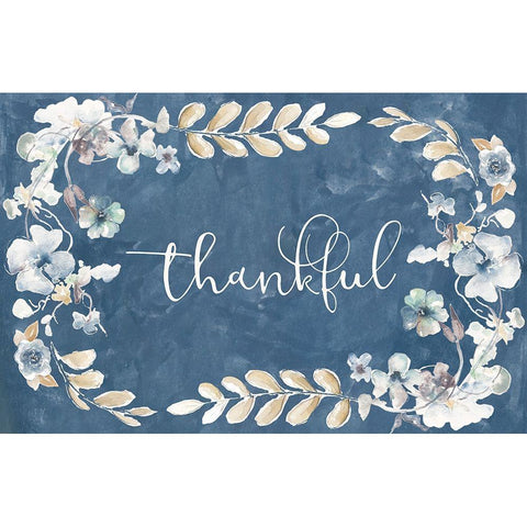 Thankful Black Modern Wood Framed Art Print with Double Matting by Pinto, Patricia