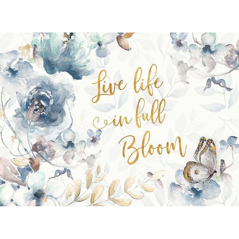 Full Bloom Life White Modern Wood Framed Art Print by Pinto, Patricia