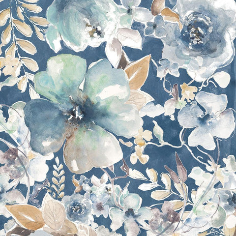 Indigo Beauty I Black Modern Wood Framed Art Print by Pinto, Patricia