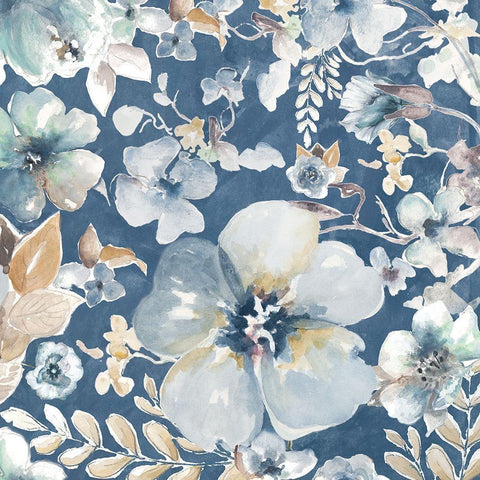 Indigo Beauty II Black Modern Wood Framed Art Print by Pinto, Patricia