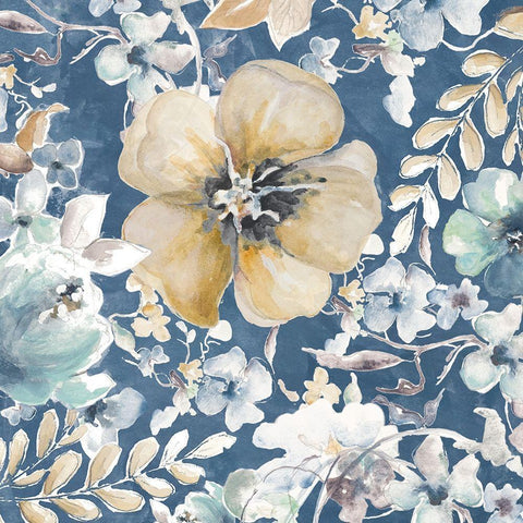 Indigo Beauty III Black Modern Wood Framed Art Print by Pinto, Patricia