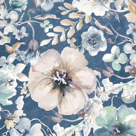 Indigo Beauty IV Black Ornate Wood Framed Art Print with Double Matting by Pinto, Patricia