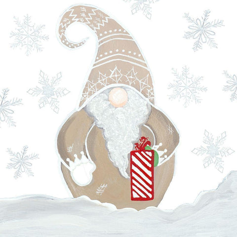 Jolly Gnome I White Modern Wood Framed Art Print by Ritter, Gina