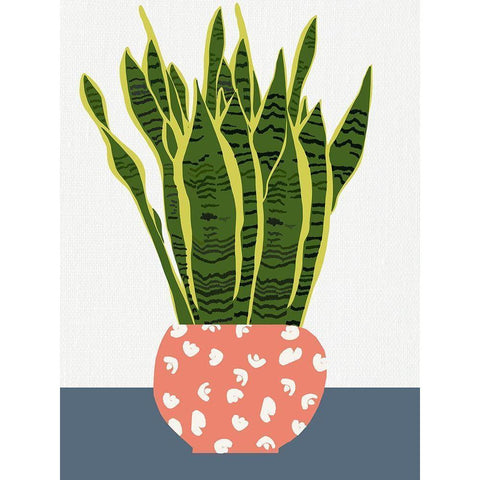 Potted Plant Black Modern Wood Framed Art Print with Double Matting by Bucheli, Jen