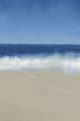 Beach Dreaming II White Modern Wood Framed Art Print with Double Matting by Meneely, Dan