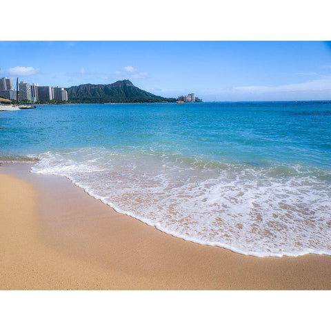 Oahu Shores Black Modern Wood Framed Art Print with Double Matting by Bill Carson Photography