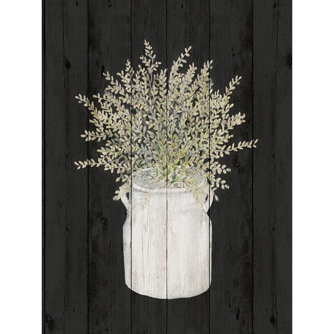 Herbs on Black Wood I Black Modern Wood Framed Art Print by Gaynor, Janice