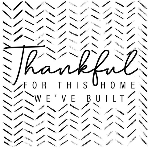 Thankful For This Home Black Ornate Wood Framed Art Print with Double Matting by Gaynor, Janice