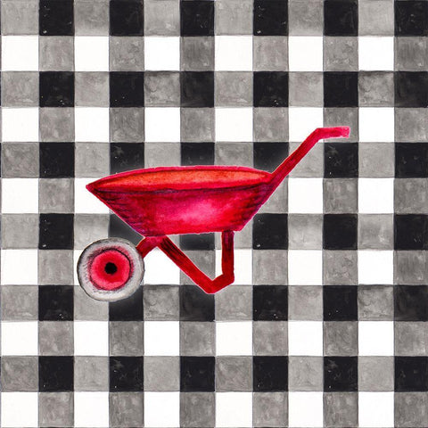 Fun Farm Icon VI White Modern Wood Framed Art Print by Gaynor, Janice