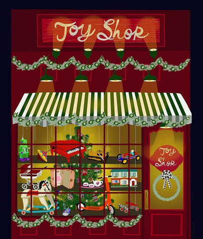 Toy Shop White Modern Wood Framed Art Print with Double Matting by Bucheli, Jen