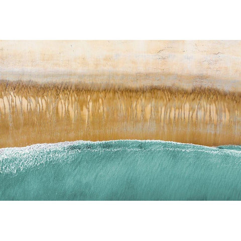 Above the Beach Gold Ornate Wood Framed Art Print with Double Matting by Veilleux, Jason