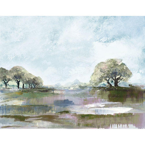 Rusty Blue Sky Gold Ornate Wood Framed Art Print with Double Matting by Loreth, Lanie