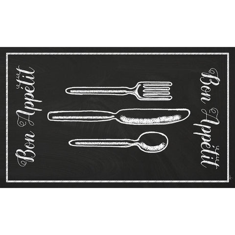 Bon Appetit Gold Ornate Wood Framed Art Print with Double Matting by Metz, Andi
