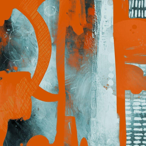 Freeform Black Modern Wood Framed Art Print by Meneely, Dan