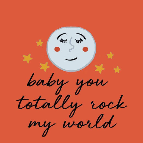 Baby You Rock My World Black Modern Wood Framed Art Print by Del Sol, Ani