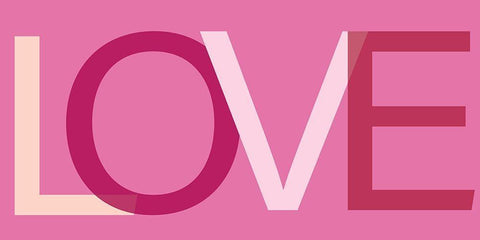 Love White Modern Wood Framed Art Print with Double Matting by SD Graphics Studio
