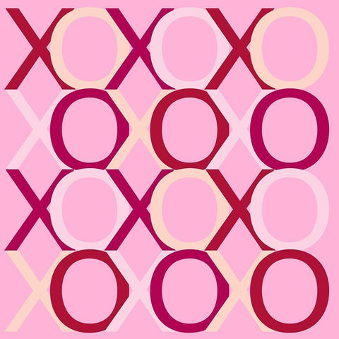 XOXO Black Modern Wood Framed Art Print by SD Graphics Studio