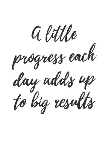 A Little Progress Black Ornate Wood Framed Art Print with Double Matting by Pinto, Patricia