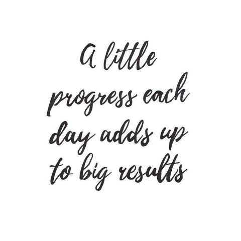 A Little Progress Black Modern Wood Framed Art Print by Pinto, Patricia