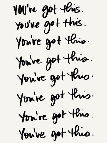 Youve Got This Black Ornate Wood Framed Art Print with Double Matting by SD Graphics Studio