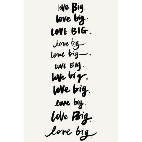 Love Big, Love Big Gold Ornate Wood Framed Art Print with Double Matting by SD Graphics Studio