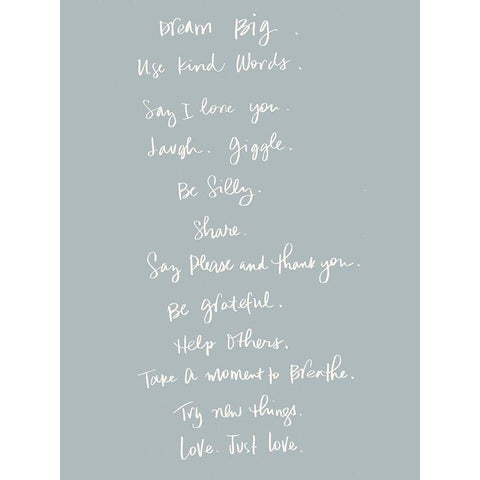 Dream Big White Modern Wood Framed Art Print by SD Graphics Studio