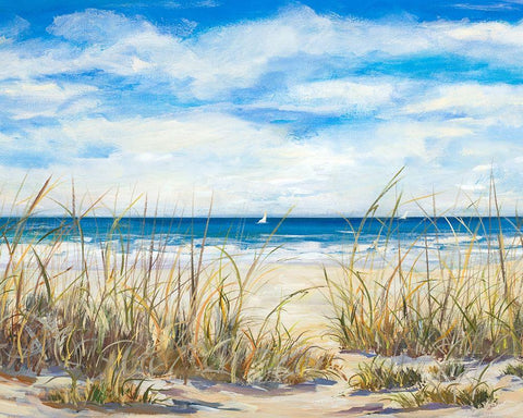 Gentle Breeze Black Ornate Wood Framed Art Print with Double Matting by DeRice, Julie