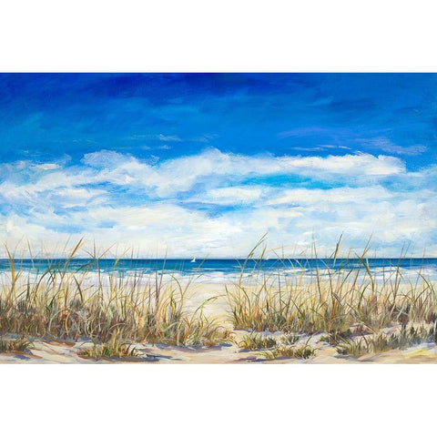 Gentle Breeze White Modern Wood Framed Art Print by DeRice, Julie