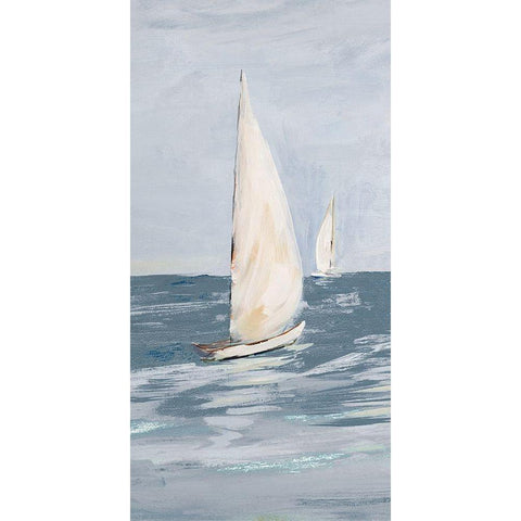 Coast Sailing II Black Modern Wood Framed Art Print by DeRice, Julie