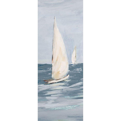 Sailing along Gold Ornate Wood Framed Art Print with Double Matting by DeRice, Julie