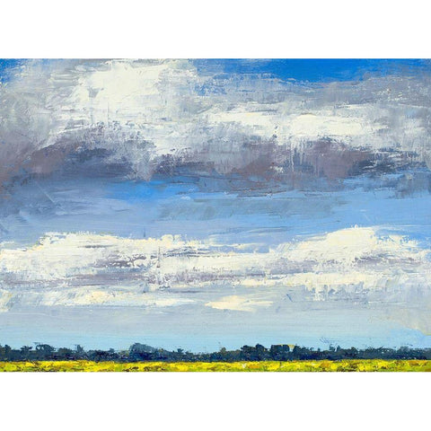 Cloud Coverage White Modern Wood Framed Art Print by Green, Jenny