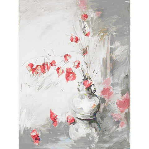 Red Roses I Gold Ornate Wood Framed Art Print with Double Matting by French-Roussia, Heather A.